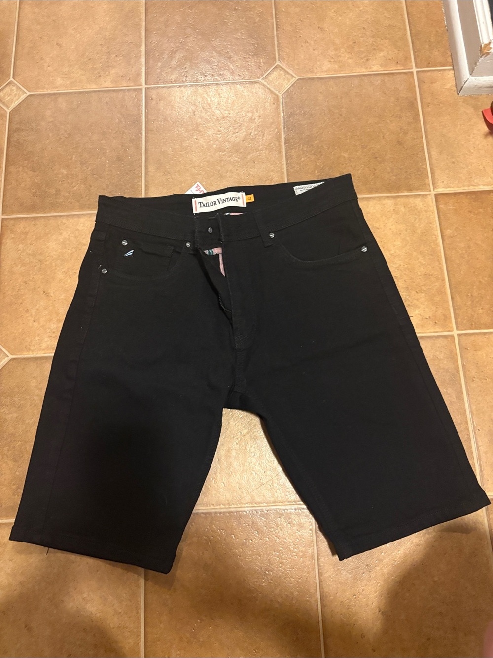 Tailor Vintage Black Men's Denim Shorts
